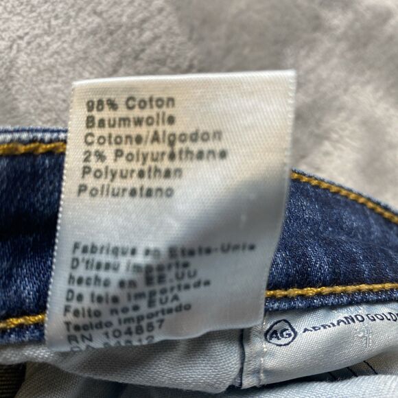 Adriano Goldschmied Womens 26R Denim Jeans Stevie Slim Straight Ankle Distressed - Picture 7 of 9